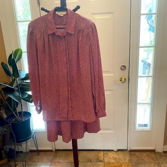 Ship & Shore Dresses & Skirts - Vintage SHIP & SHORE RED POLKA DOT SKIRT SET SIZE 18W
